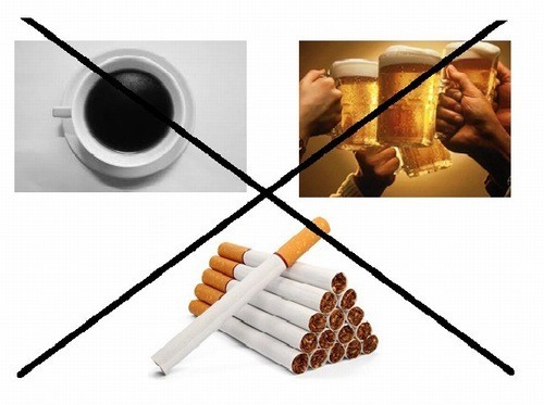 Không sử dụng thuốc lá, rượu bia, cà phê trước khi lấy máu xét nghiệm