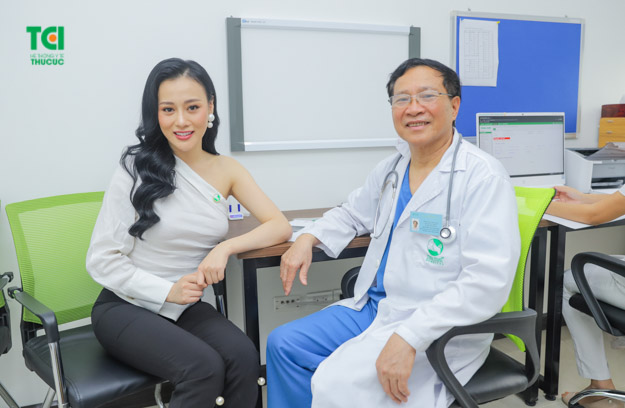 Diễn viên Phương Oanh hài lòng khi thăm khám tại Thu Cúc