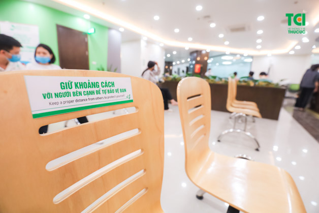 Bệnh viện có không gian rộng để giãn cách người bệnh.