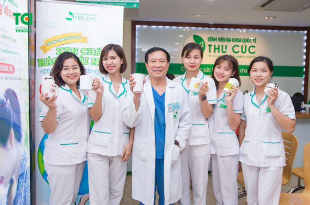 Cán bộ công nhân viên Bệnh viện Thu Cúc tích cực hưởng ứng phong trào giảm thiểu rác thải nhựa