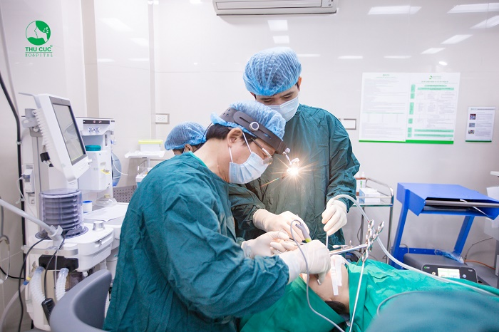 Phẫu thuật cắt bỏ amidan tại bệnh viện ĐKQT Thu Cúc