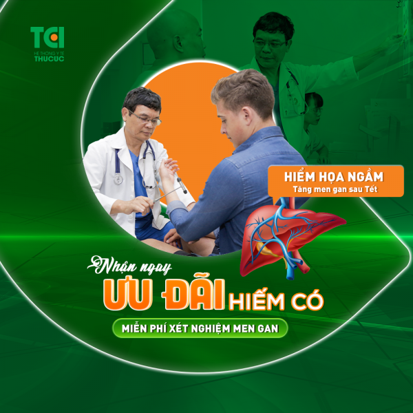 Trong tháng 3/2021 này, Thu Cúc TCI tặng tới 500 Voucher online MIỄN PHÍ xét nghiệm các chỉ số men gan