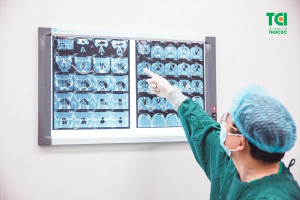 Hình ảnh chụp cắt lớp cho thấy tình trạng của bệnh nhân Đặng Thị Thanh Huyền