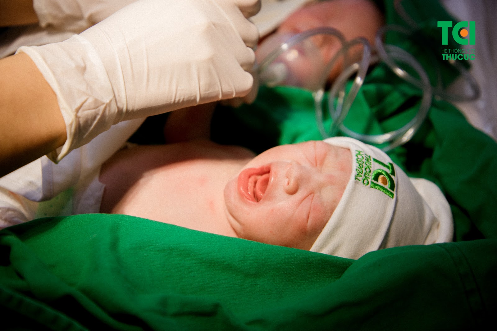 Cặp song thai được kiểm tra sức khỏe ngay sau khi chào đời tại Bệnh viện ĐKQT Thu Cúc TCI